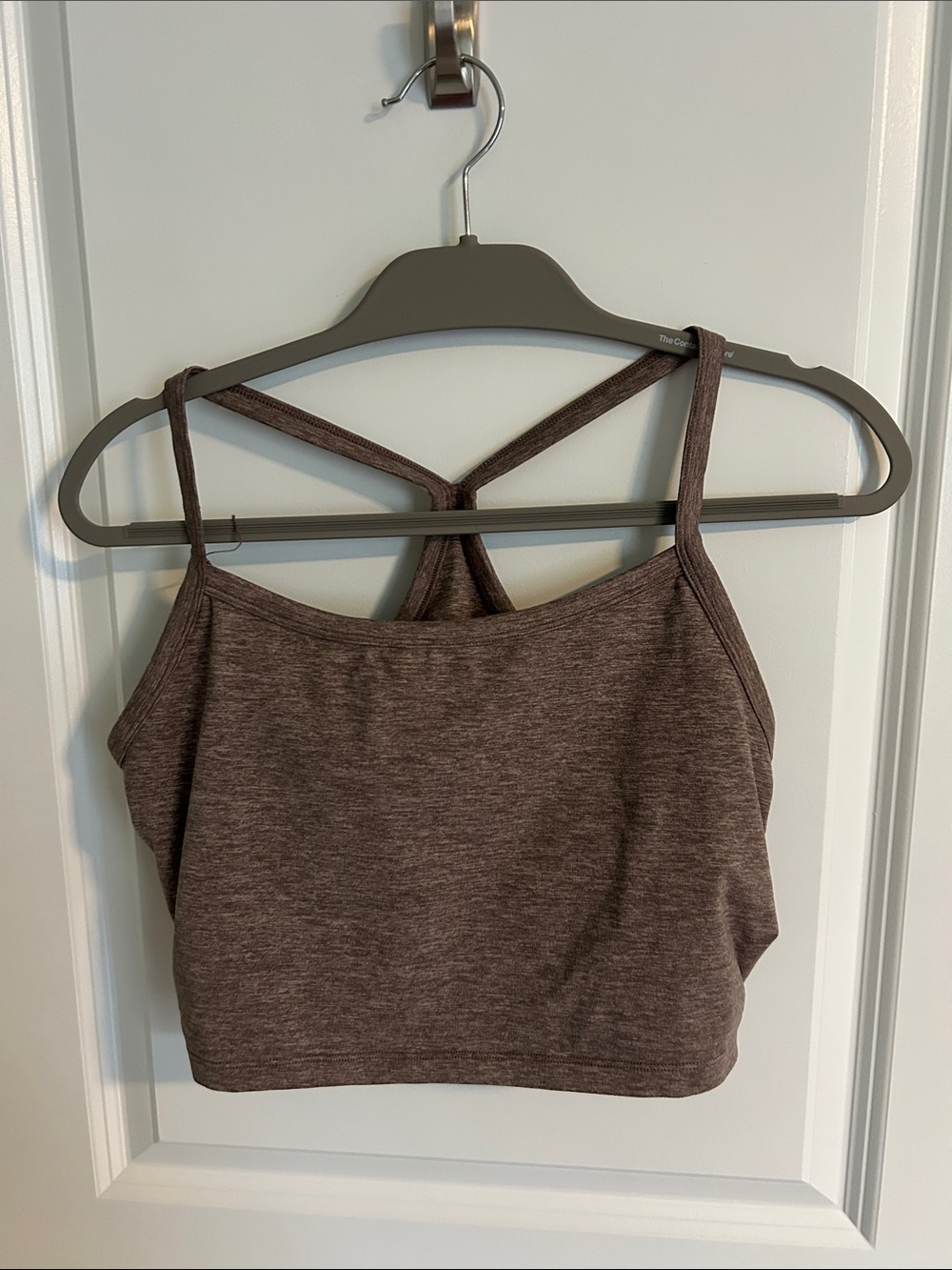 Heathered Brown Strappy Cropped Camisole
